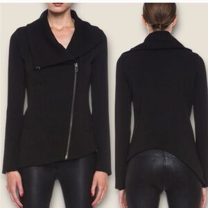 Helmut Lang Villous Asymmetrical Stretch Knit Jacket
